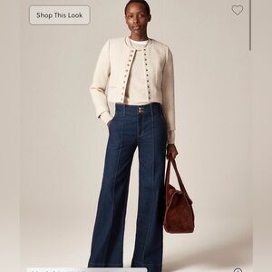 J. Crew Women's Beige Blazer with Button Detail